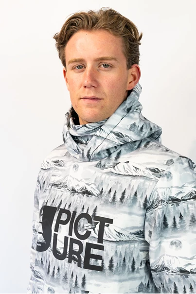 Picture Parker Printed ski jas heren zwart dessin