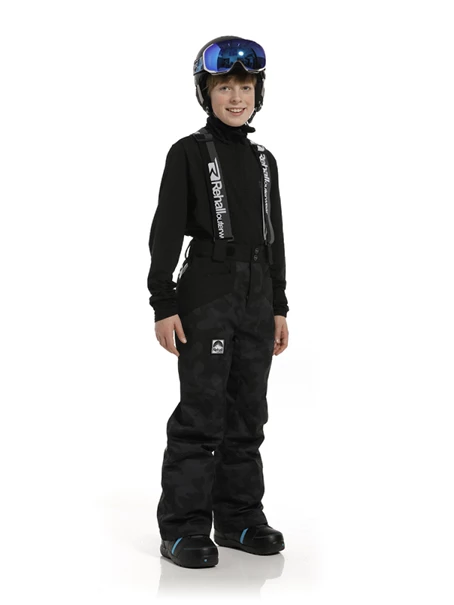 Rehall Digger-R Snowpants camo black snowboardbroek jongens grijs