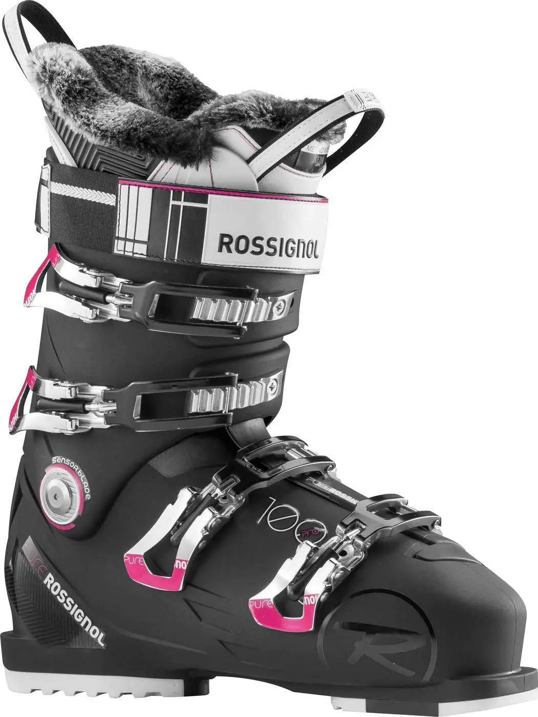 zoete smaak voor mij verkoper Rossignol Pure Pro 100+Marino skischoenen dames zwart van skischoenen