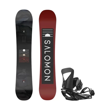 Salomon Beste Test Pulse Set Incl. Binding snowboard set heren zwart dessin