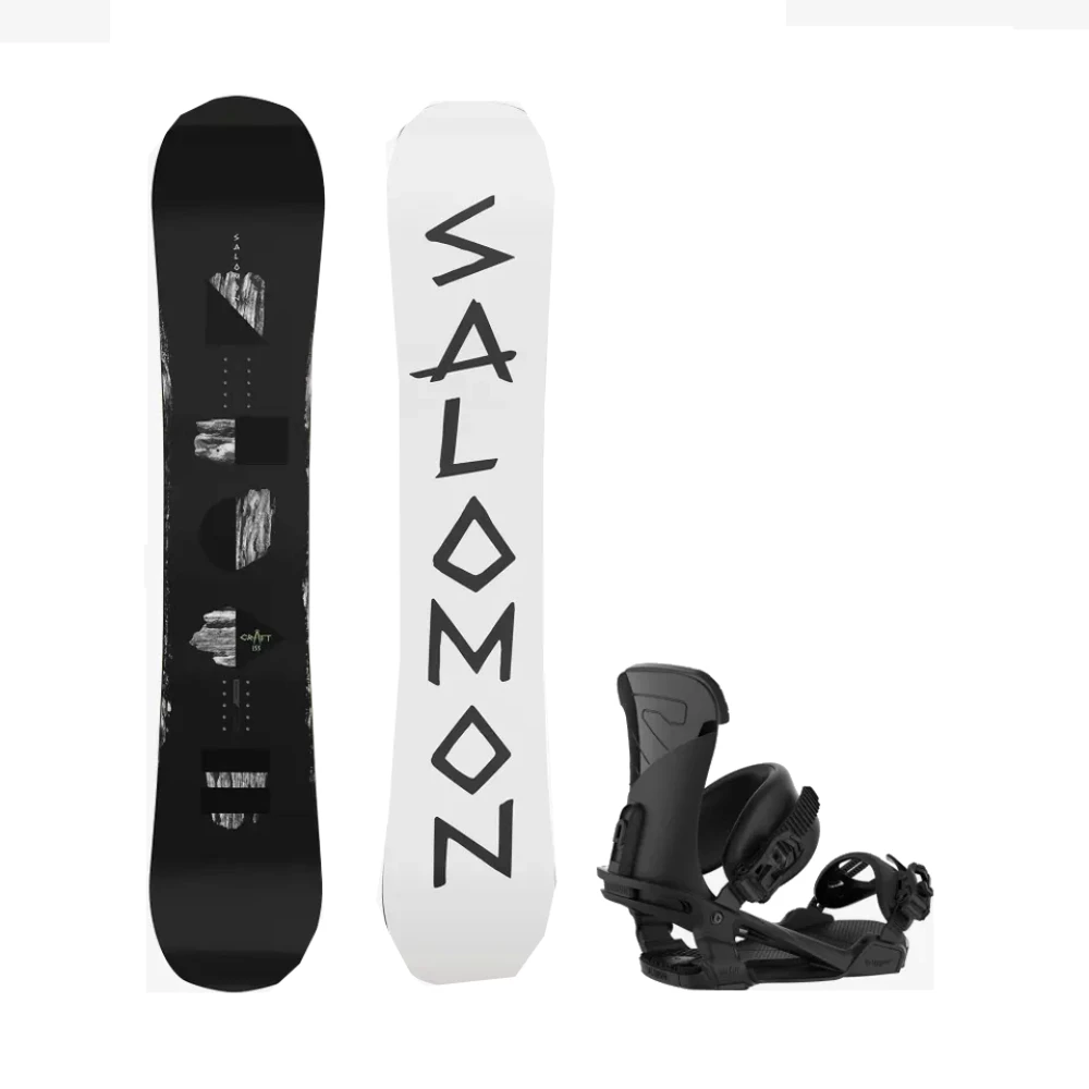 Salomon Craft Incl. Trigger Binding Snowboard Set Heren Zwart Dessin