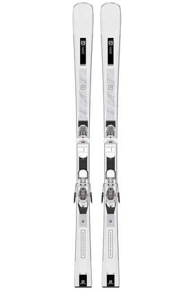 Salomon E S/Max 6 + E M10 GW White sportcarve ski dames wit