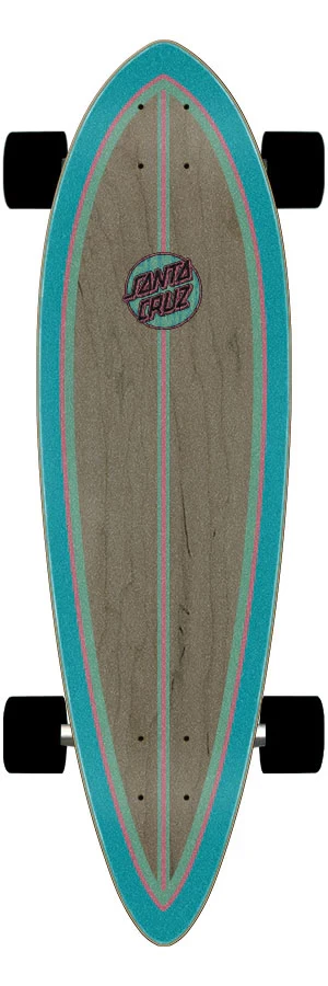 Santa cruz Cabana Dot Pintail longboard blauw dessin