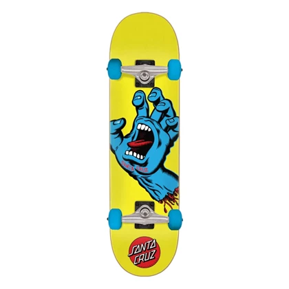 Santa cruz Screaming hand7.75 skateboard complete geel