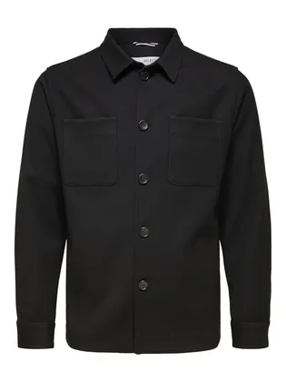 Selected Benjamin Hybrid BLZ overhemd heren zwart