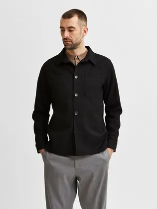 Selected Benjamin Hybrid BLZ overhemd heren zwart
