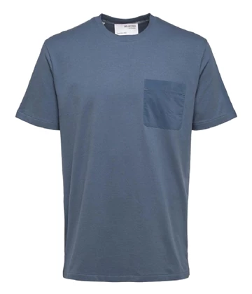 Selected Homme casual t-shirt heren marine