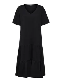 Selected SLFREED 2/4 MIDI DRESS M dames jurk casual zwart