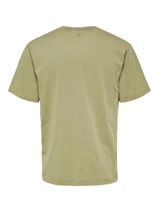 Selected SLHRELAXHERB O NECK TEE casual t-shirt heren groen