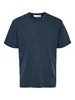 Selected SLHRELAXHERB SS O-NECK TEE casual t-shirt heren blauw