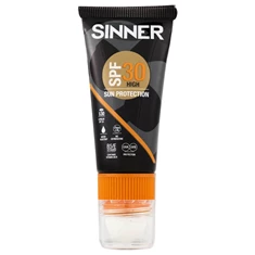 Sinner Lip + Zonnebrand Creme cosmetica ed. wit