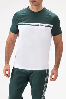 Sjeng Sports Coster tennis shirt heren groen dessin