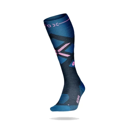 Stox ski sokken dames blauw dessin
