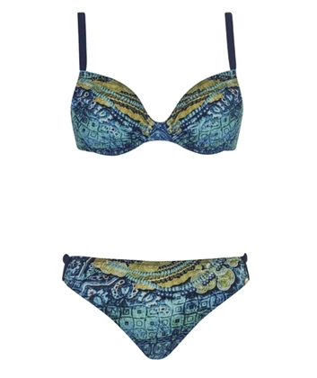 Sunflair 71140 bikini compleet dames blauw dessin