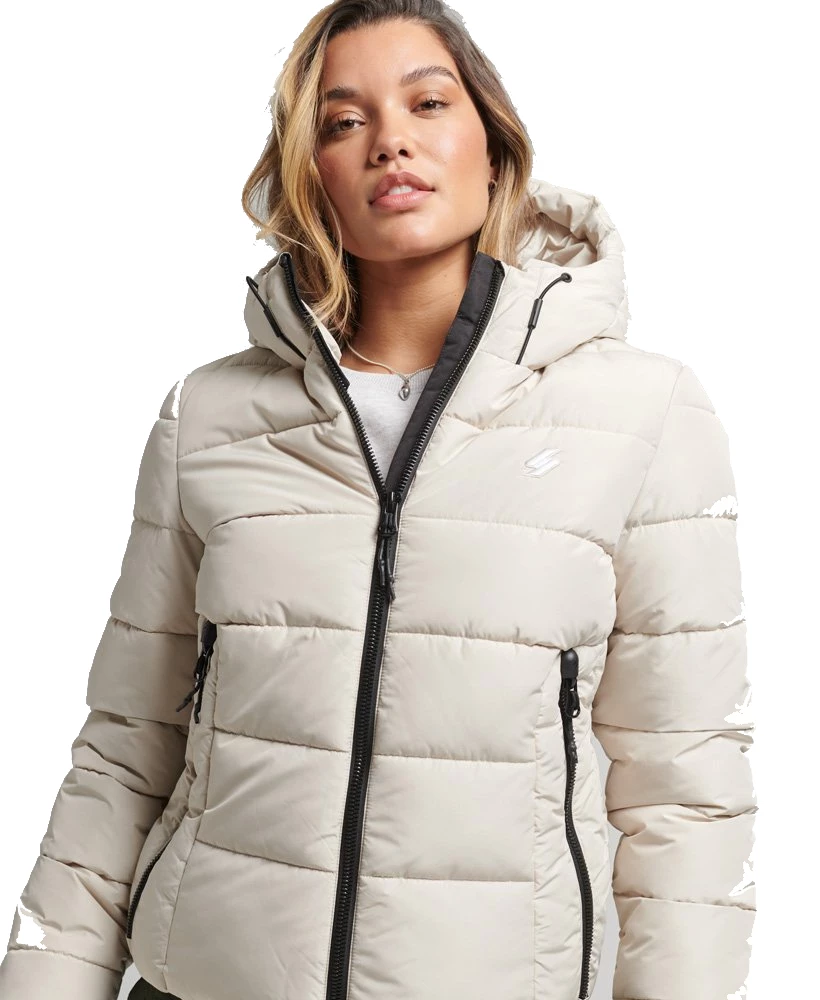 Super Dry Hooded Spirit Sports Puffer casual winterjas dames