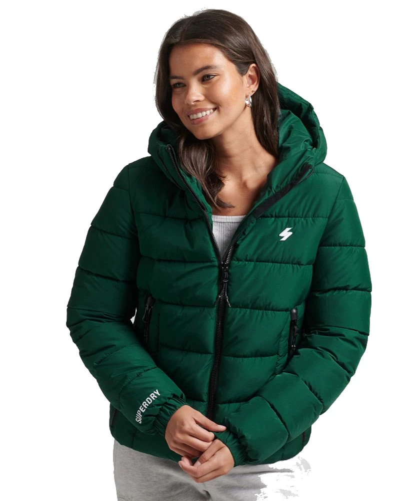 Super Dry Hooded Spirit Sports Puffer casual winterjas dames
