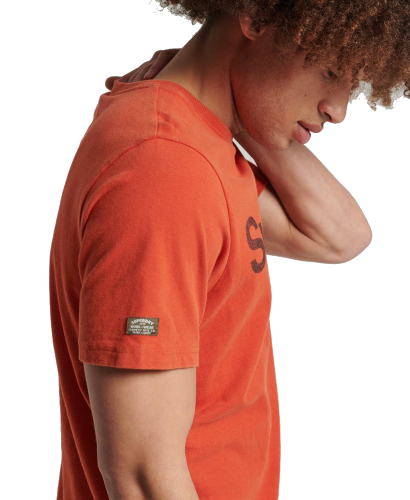 Super Dry Vintage CL Classic casual t-shirt heren oranje