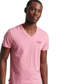 Super Dry Vintage Logo EMB heren t-shirt pink
