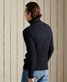 Superdry Jacob Henley casual sweater heren donkerblauw