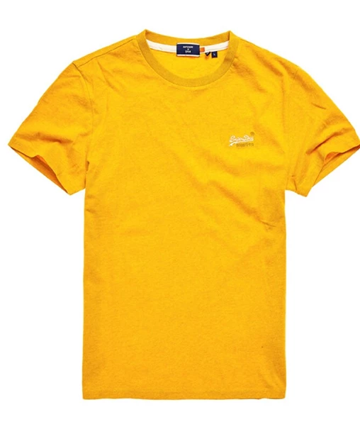Superdry Ol Vintage EMB casual t-shirt heren geel