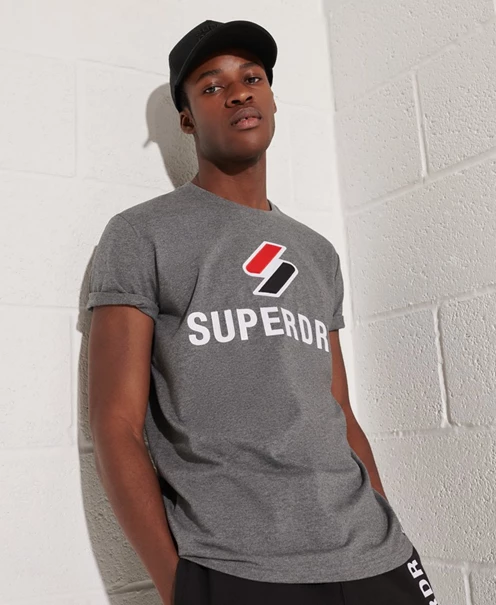 Superdry Sportstyle Classic Tee casual t-shirt heren antraciet
