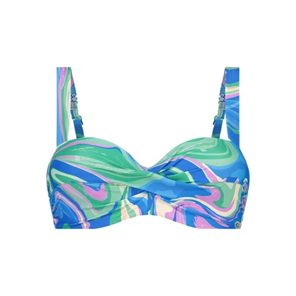 Ten Cate Twisted Padded Wired bikini top dames blauw dessin