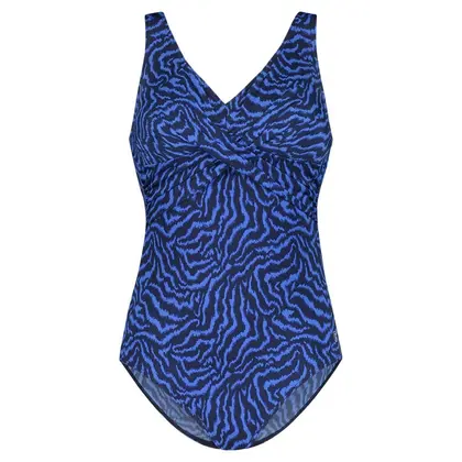 Ten Cate Twisted Soft Cup badpak dames blauw dessin