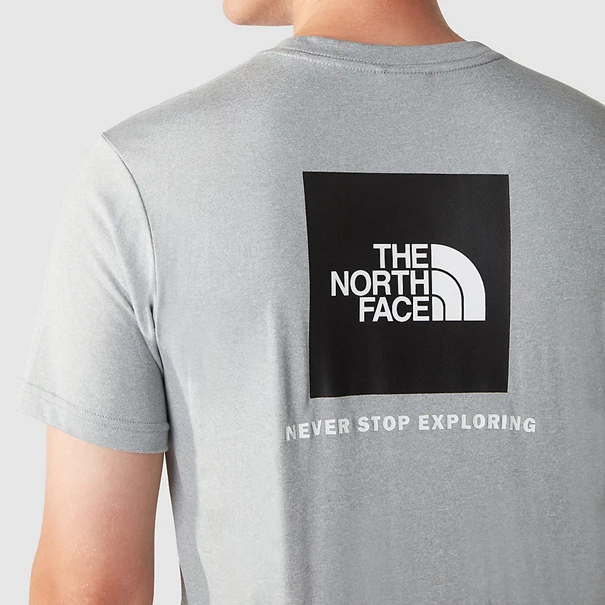 The North Face Reaxion Red Box casual t-shirt heren grijs