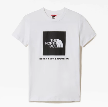 The North Face S/S Box casaul t-shirt jongens wit