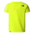 The North Face S/S Red Box casual t-shirt jongens geel