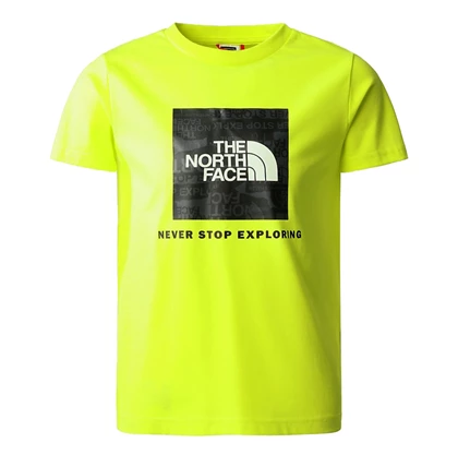 The North Face S/S Red Box casual t-shirt jongens geel