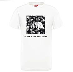 The North Face Youth White Label Toss Logo Tee jongens shirt wit