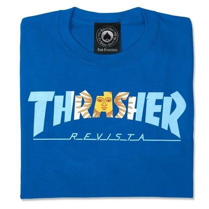 Thrasher Revista Argentina t-shirt skate heren kobalt