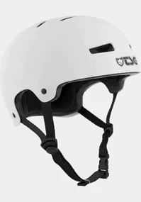 TSG Evolution Satin White bmx/skate helm wit