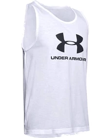Under Armour UA Sportstyle Logo Tank heren singlet wit