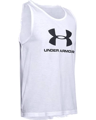 Under Armour UA Sportstyle Logo Tank singlet heren wit