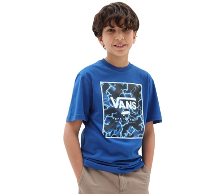 Vans Print Box casual t-shirt jongens blauw