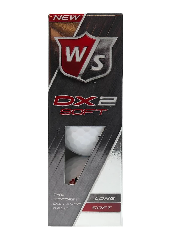 Wilson DX2 Soft 3 Ballen 2 Ply golf ballen