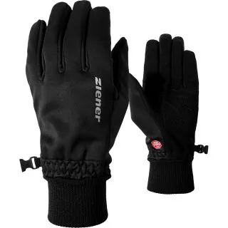 Gering Cataract misdrijf Ziener Irios Soft Shell +Gore ski handschoenen unisex zwart van dunne  handschoenen