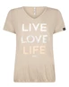 Zoso Love casaul t-shirt dames zand