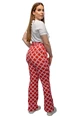 Zoso Maggy casual broek dames rood dessin