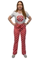 Zoso Maggy casual broek dames rood dessin