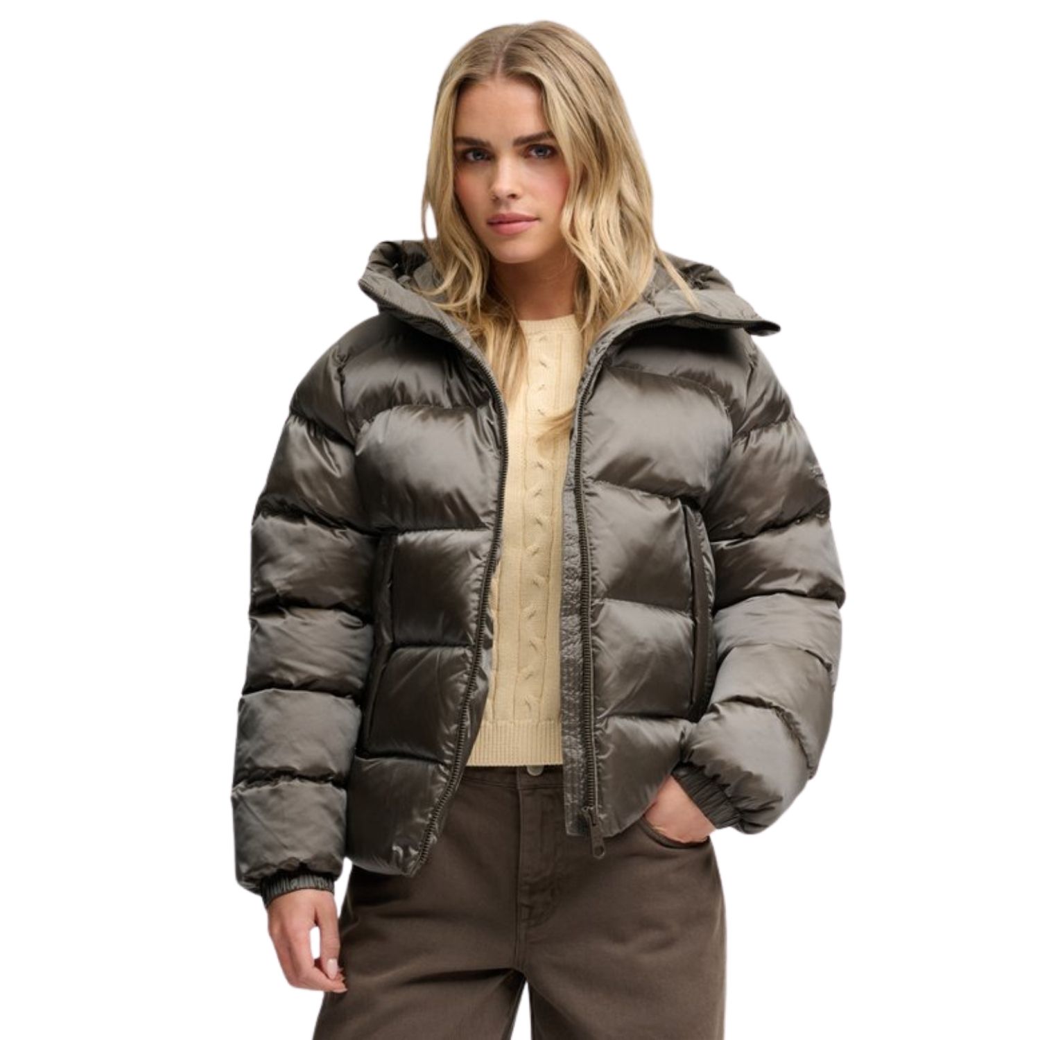 Superdry Casual winterjas dames Creme