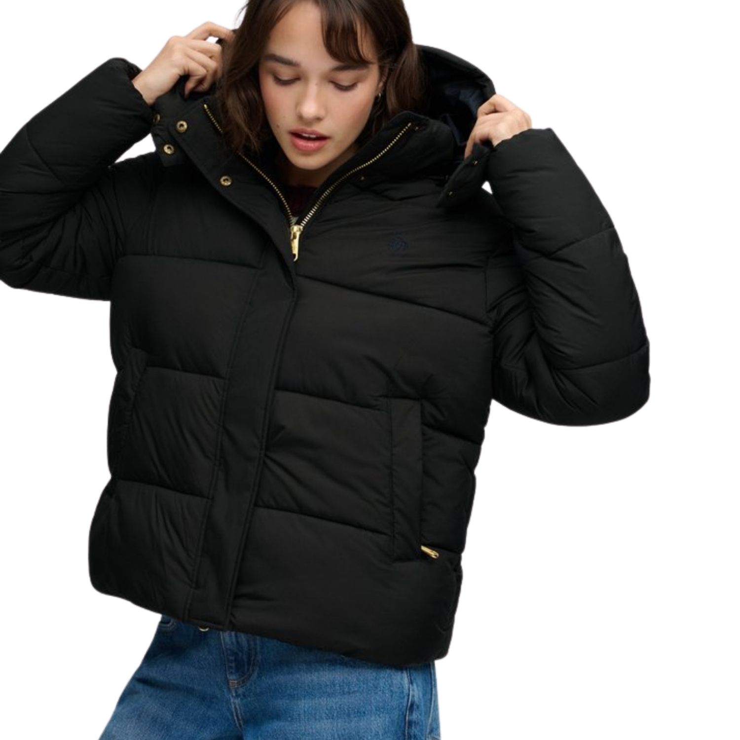 Superdry Premium Ripstop Puffer Casual winterjas dames Zwart