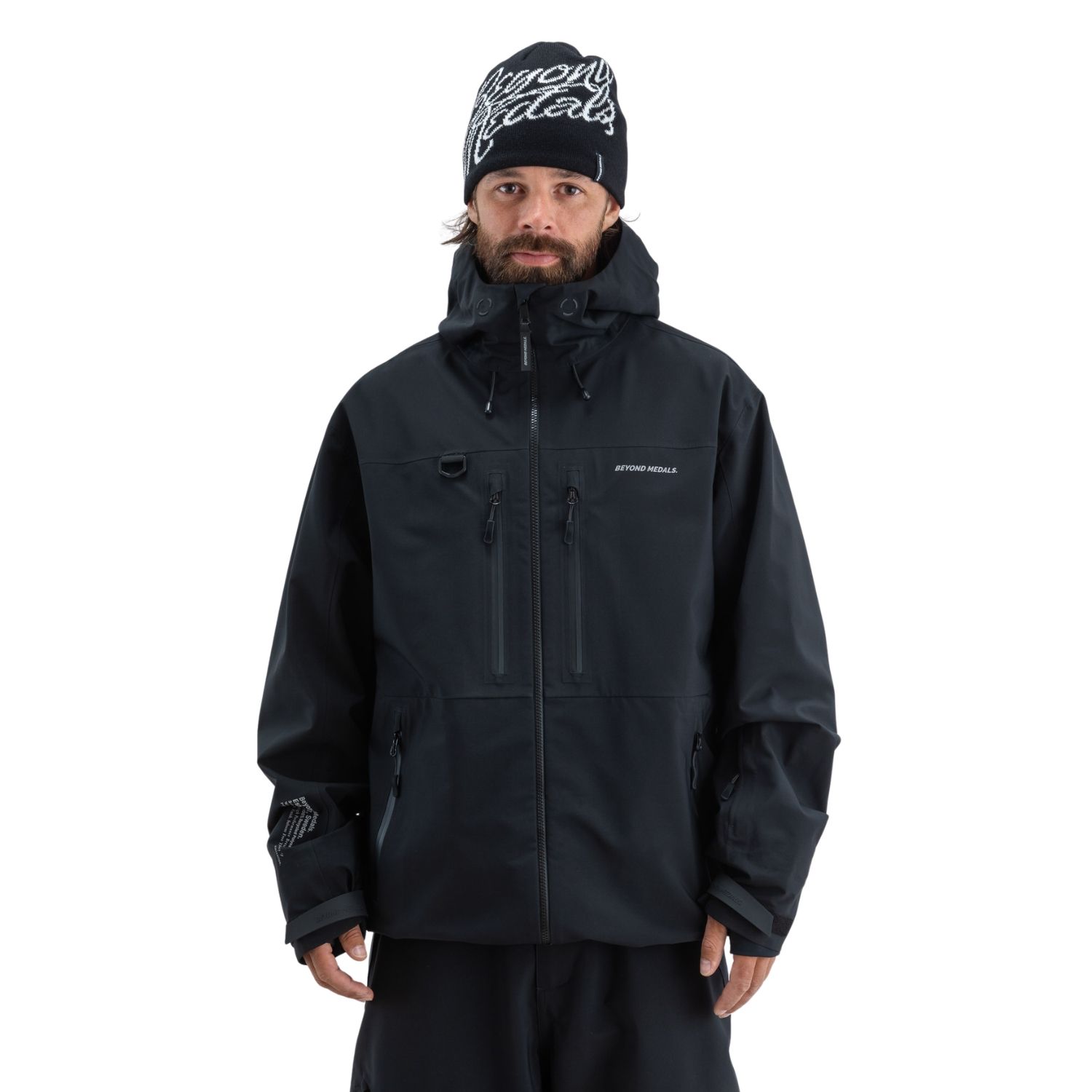 Beyond Medals Pro Tech 3l Ski- En Snowboardjas Heren Zwart Xl