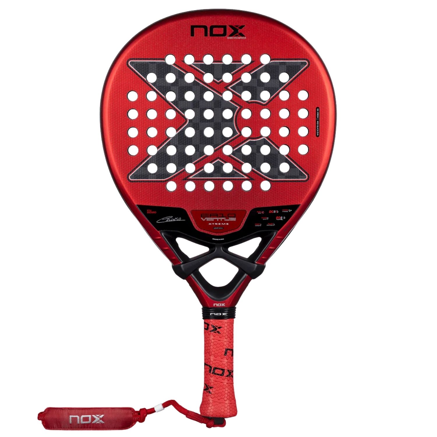 NOX EA10 VENTUS HYBRID 12K Xtrem Padelracket competitie Rood