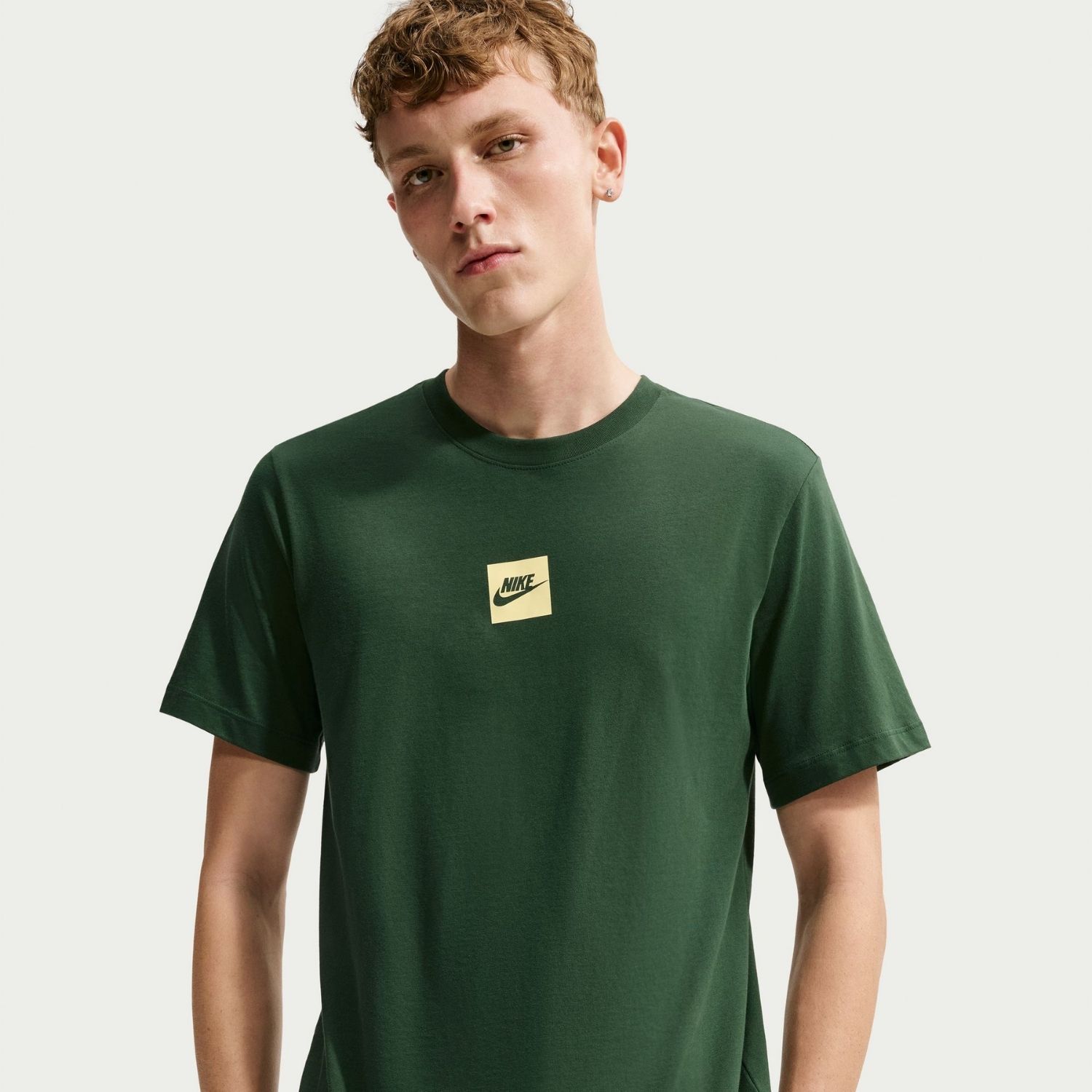 Nike Sportswear Club Box Logo Casual T-shirt heren Donkergroen