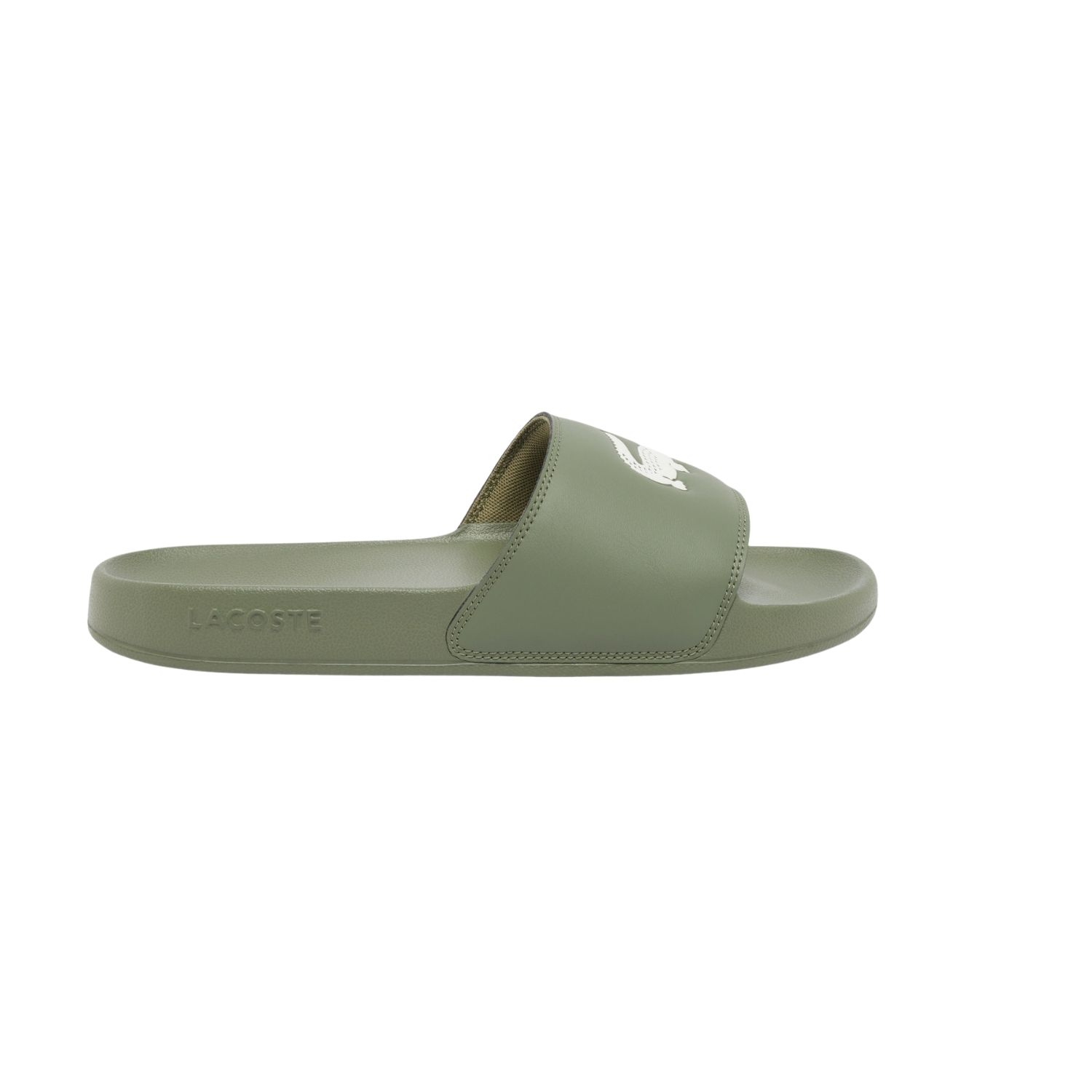 Lacoste Serve Slide 1.0 Badslippers JR+SR Donkergroen