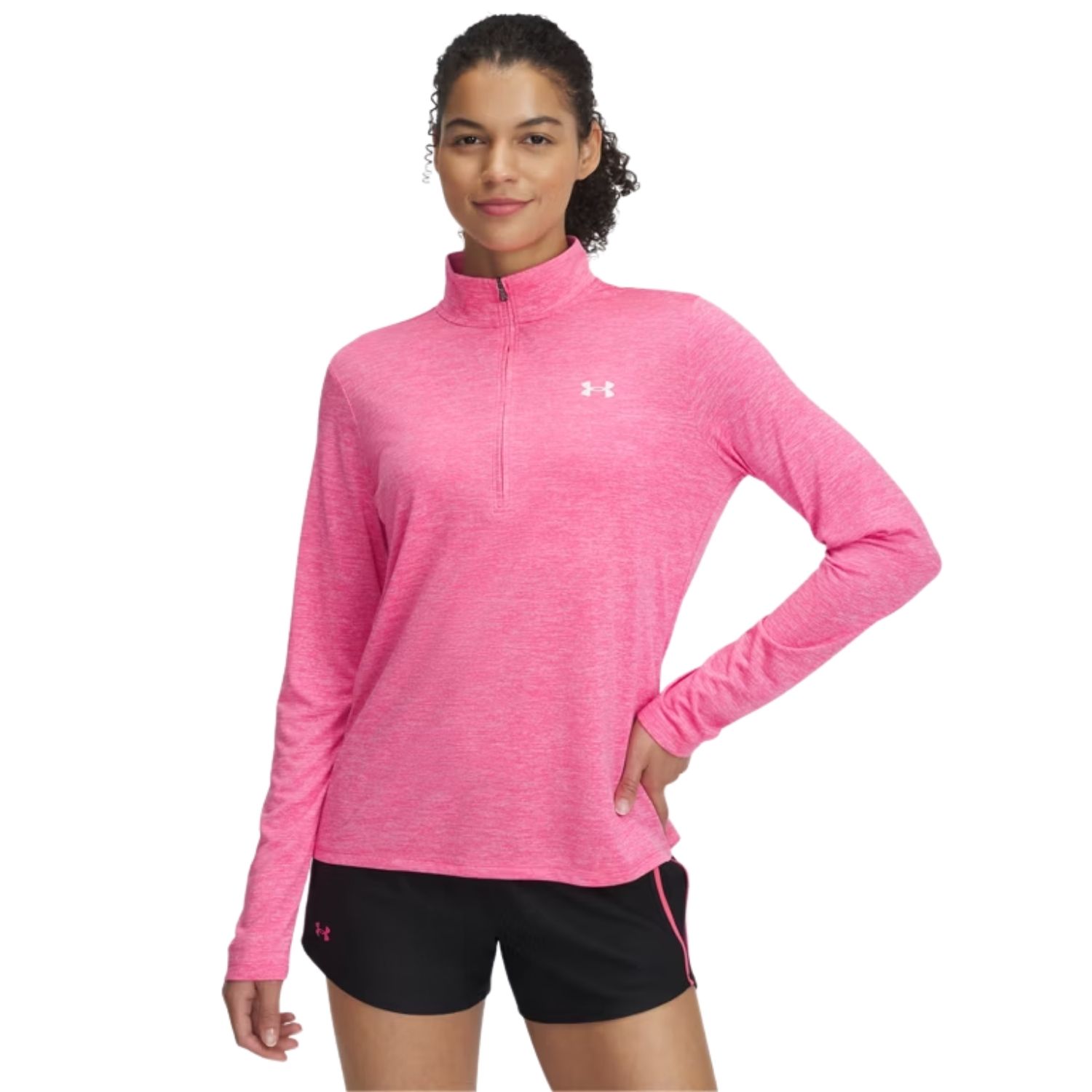 Under Armour Tech Twist Sportshirt Dames Roze