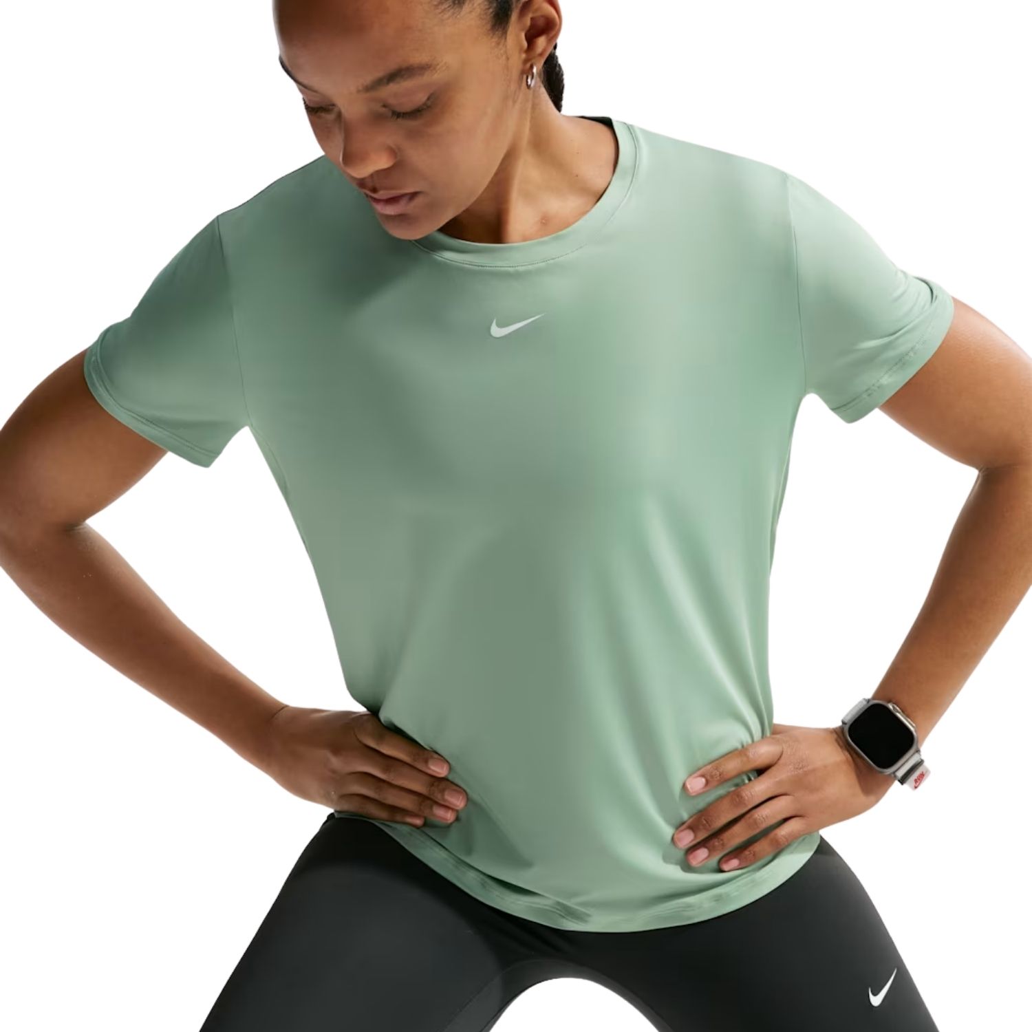 Nike One Classic Sportshirt Dames Groen